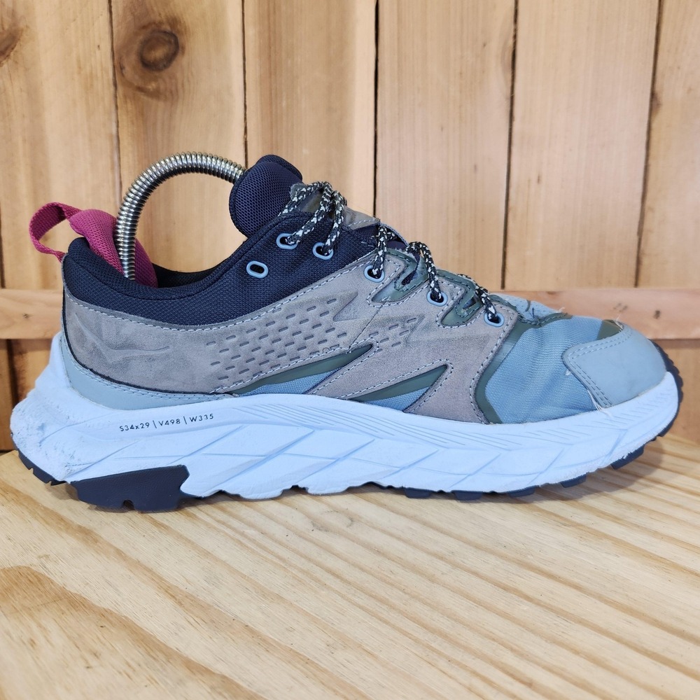 Hoka One One Anacapa Low GTX Shoes Womens 8.5 Blue Gore-Tex Hiking NO INSOLE - Picture 5 of 10